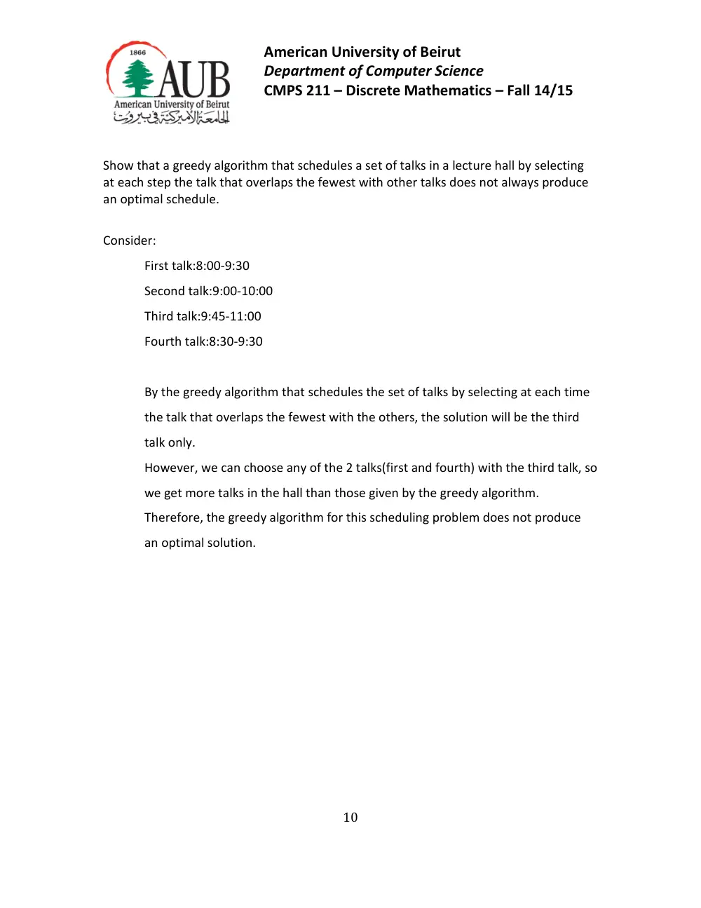 CMPS 211 Homework Solution 8, Fall 2014, page 10