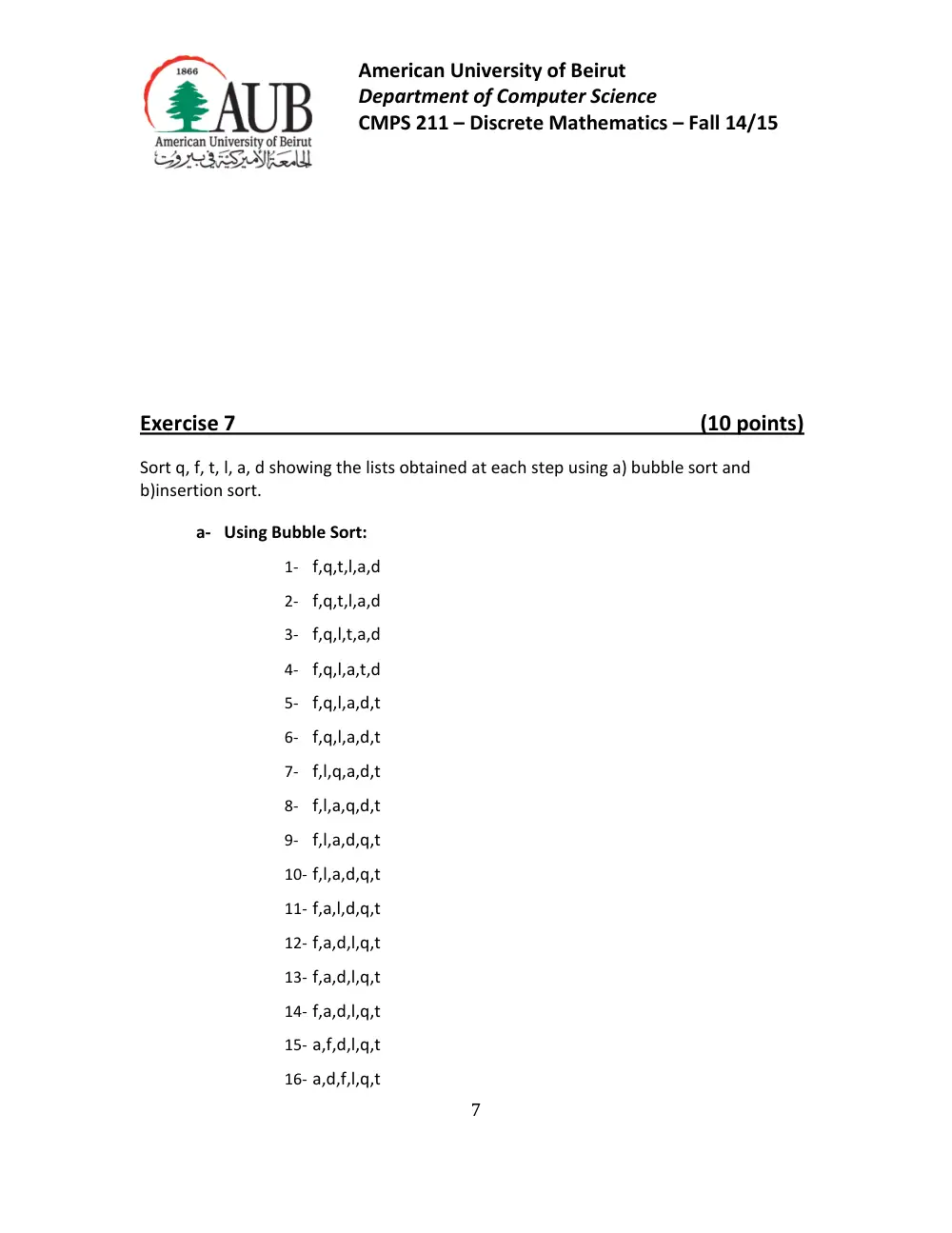 CMPS 211 Homework Solution 8, Fall 2014, page 7