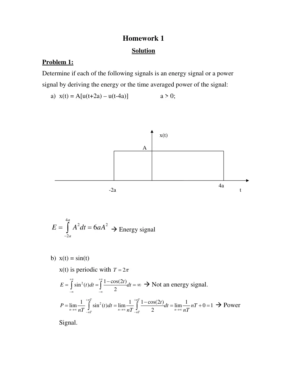 EECE 340 Homework, Fall 2007, page 1