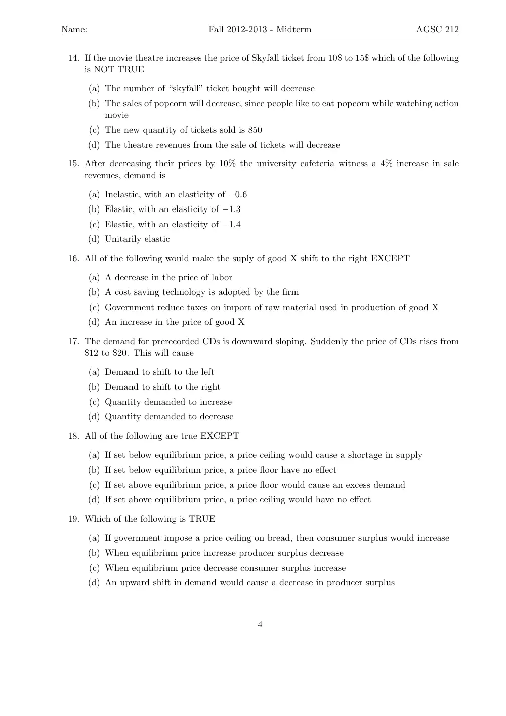 AGSC 212 Midterm, Fall 2012, page 4