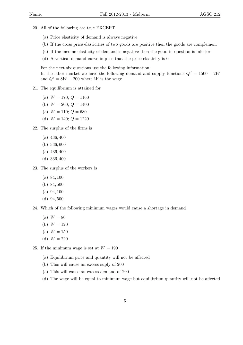 AGSC 212 Midterm, Fall 2012, page 5