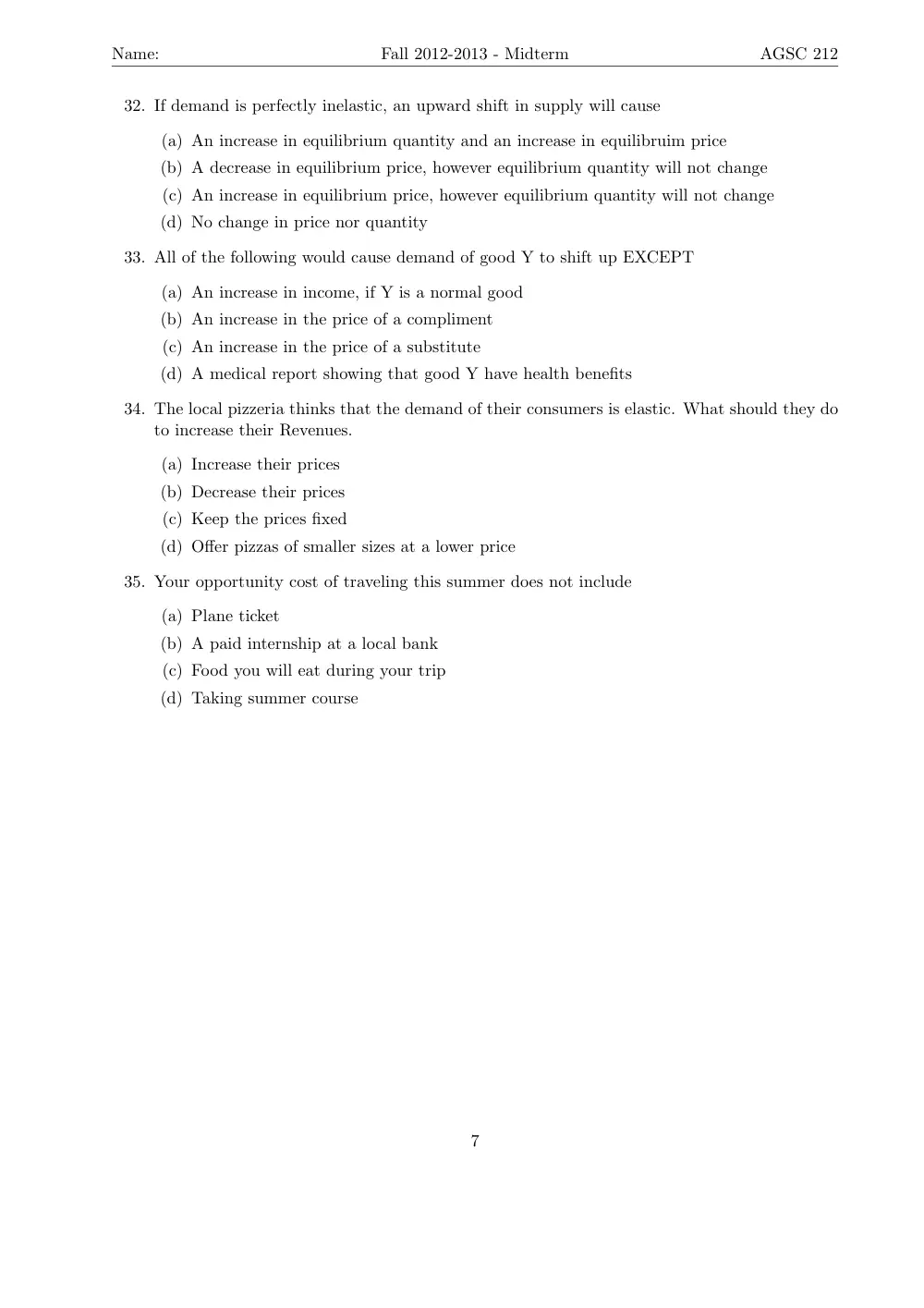 AGSC 212 Midterm, Fall 2012, page 7