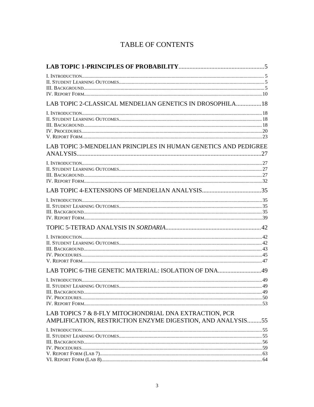 BIO 223L Notes, Fall 2011, page 3