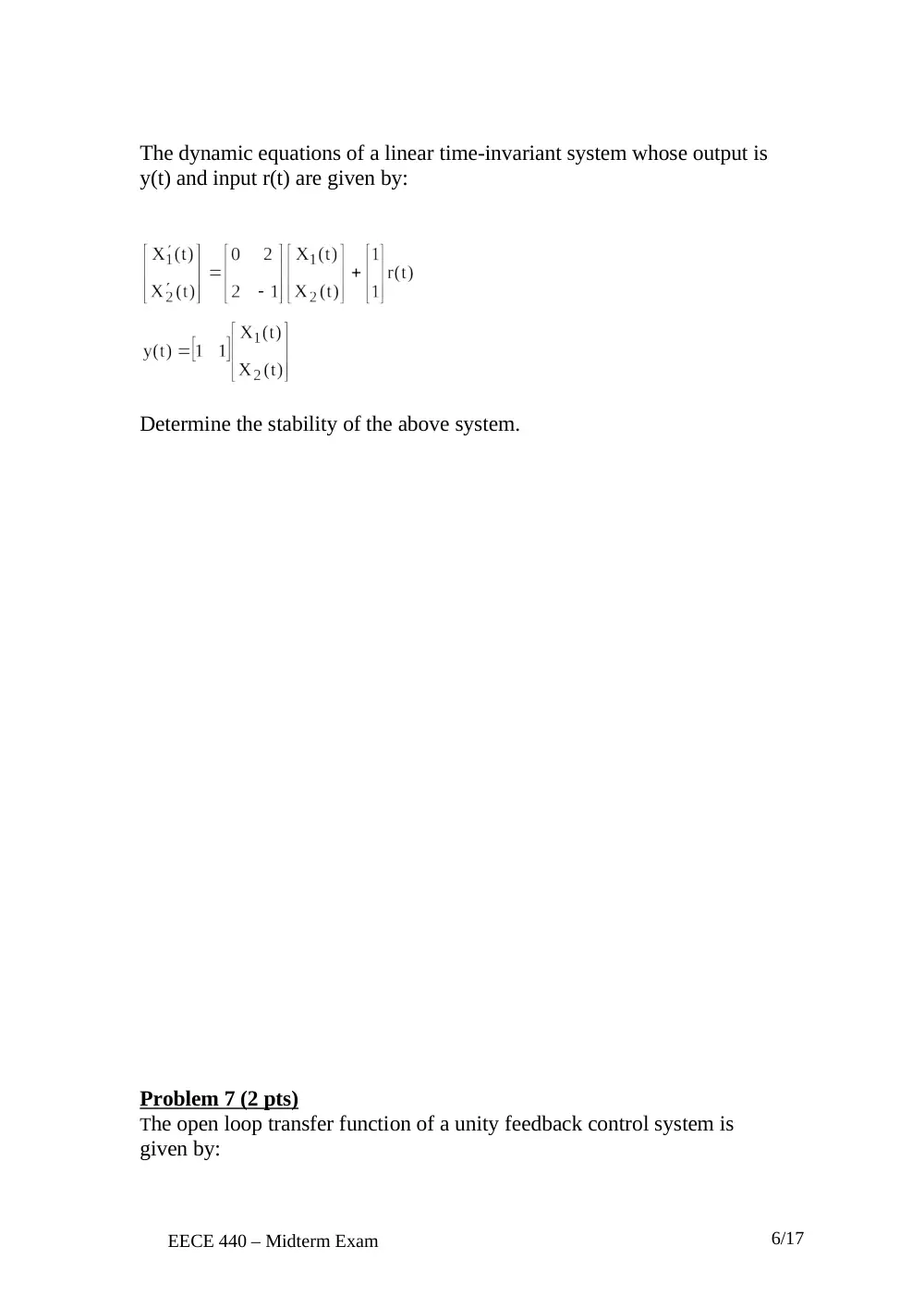 EECE 340 Midterm, Summer 2004, page 6