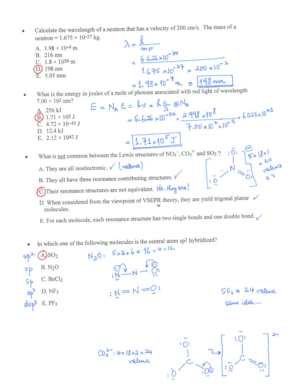 CHEM 201 Problems CH 2, Fall 2016, page 3