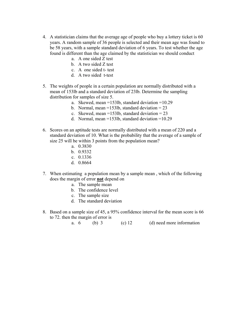 STAT 201 Final, Fall 2007, page 2