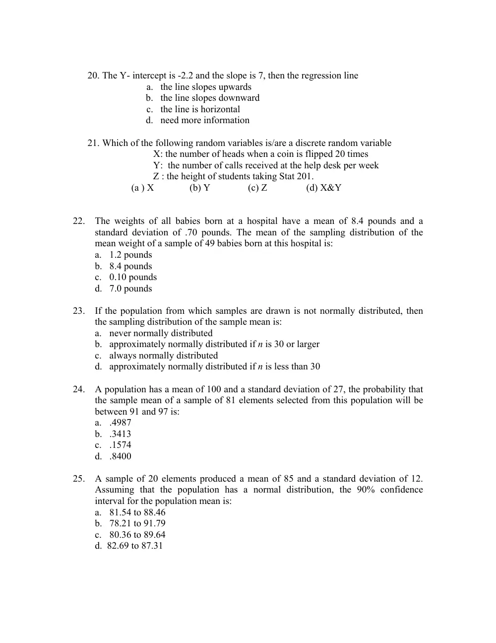 STAT 201 Final, Fall 2007, page 5