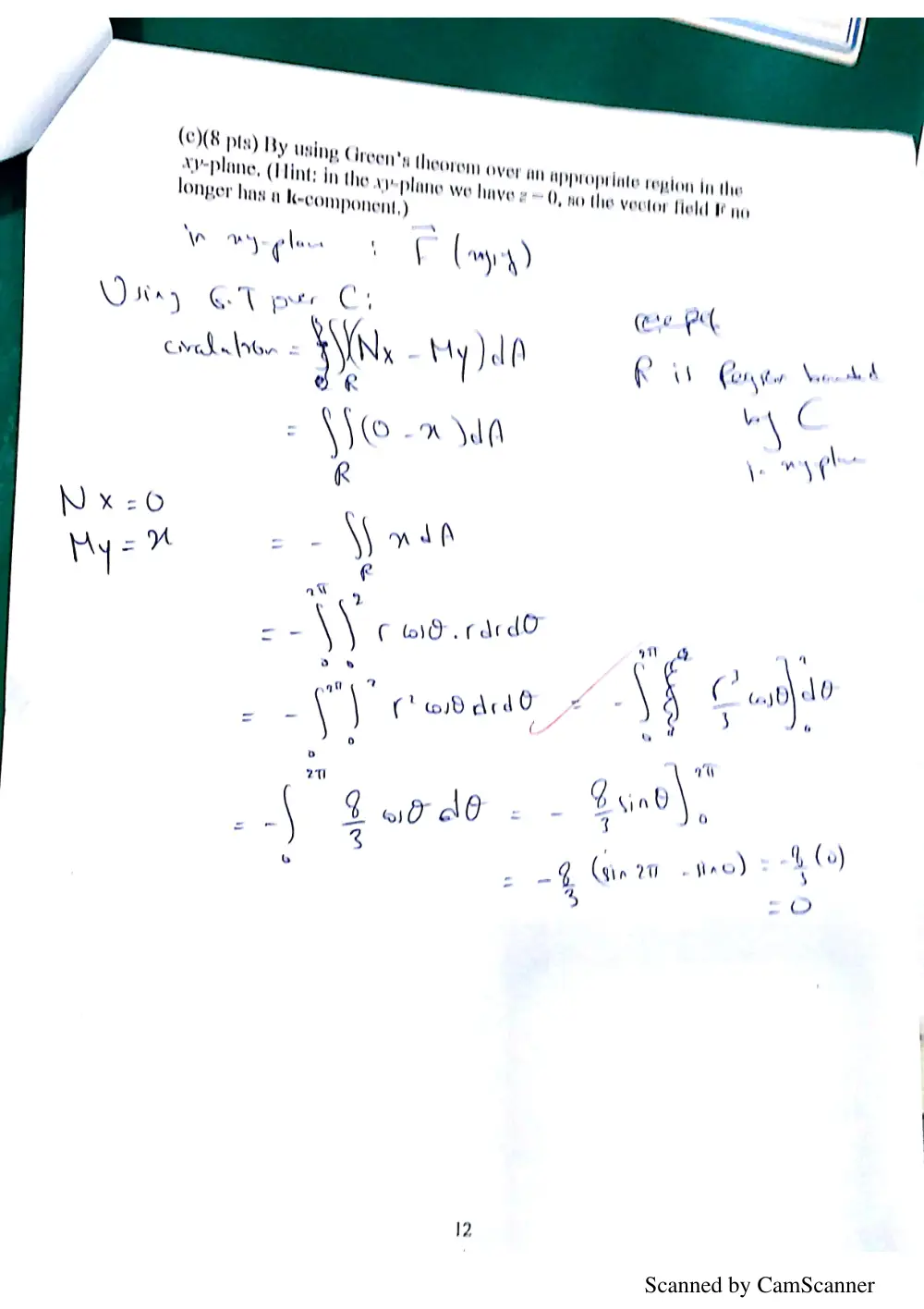 MATH 202 Exam 1 With Solution, Spring 2017, page 10