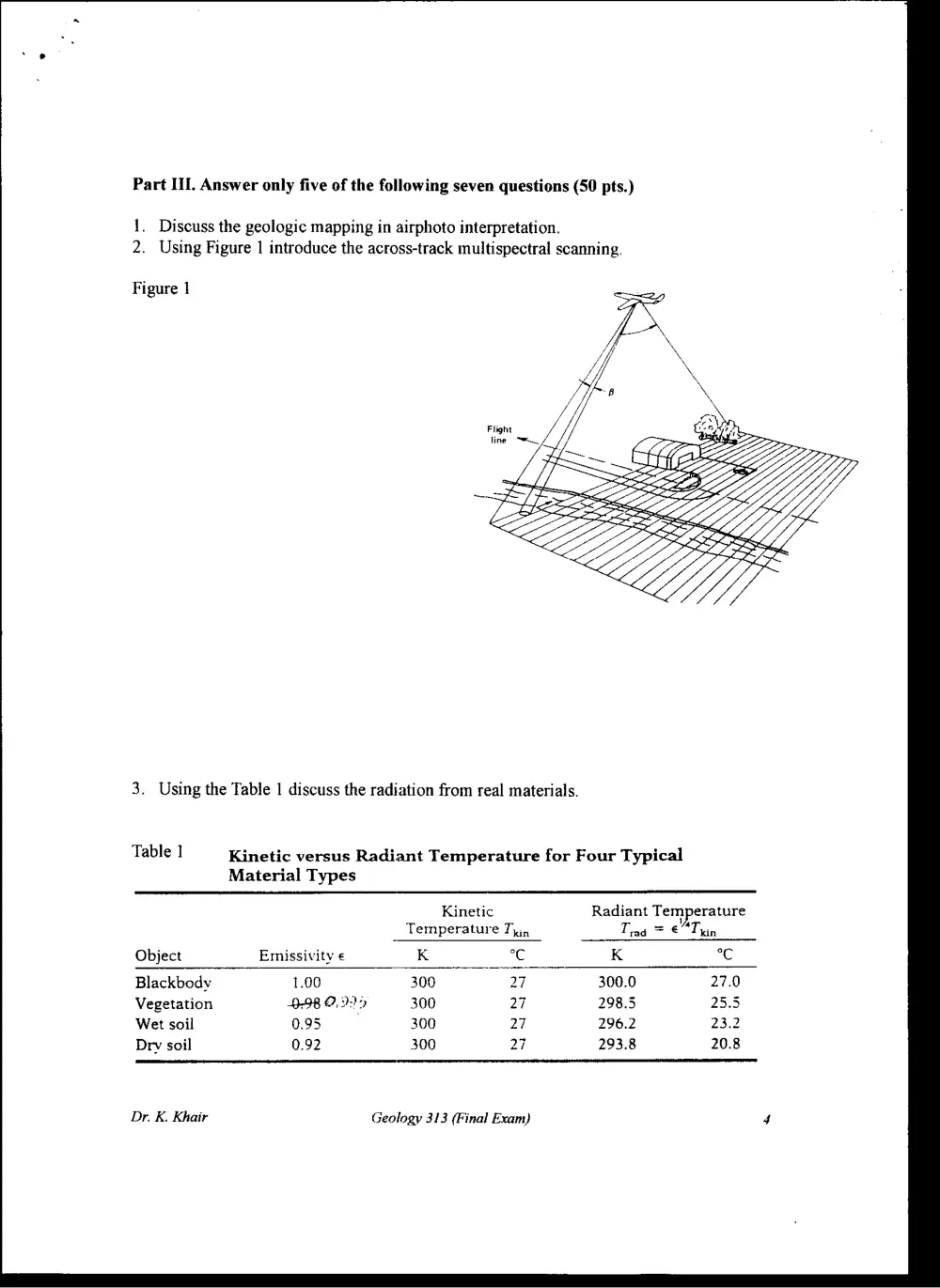 GEOL 313 Final, Spring 2000, page 4