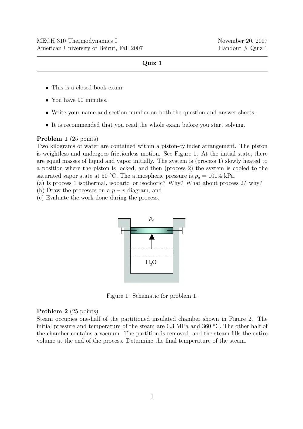 MECH 310 Exam 1, Fall 2009, page 7