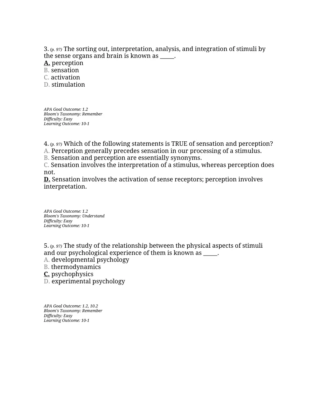 PSYC 201 Questions Chapter 4, Fall 2015, page 2