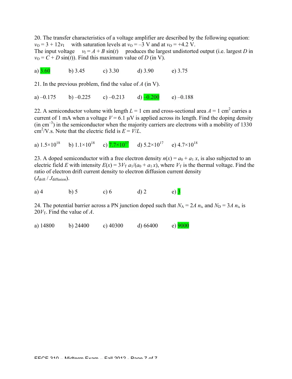 EECE 310 Midterm, Fall 2012, page 7