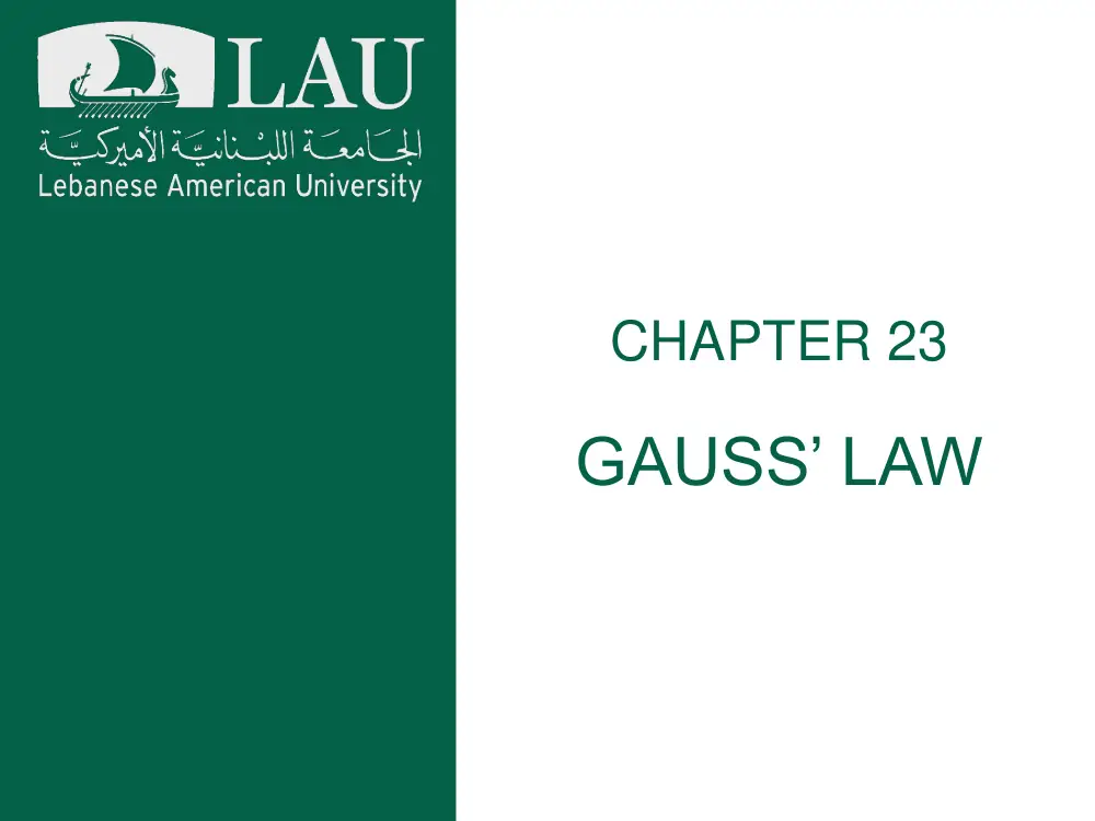 PHY 201 Chapter 23, Fall 2017, page 1