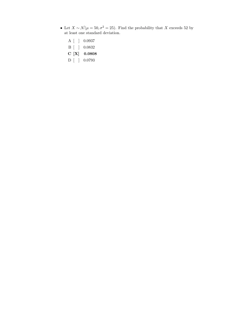 STAT 230 Exam 2 Solution, Fall 2016, page 4