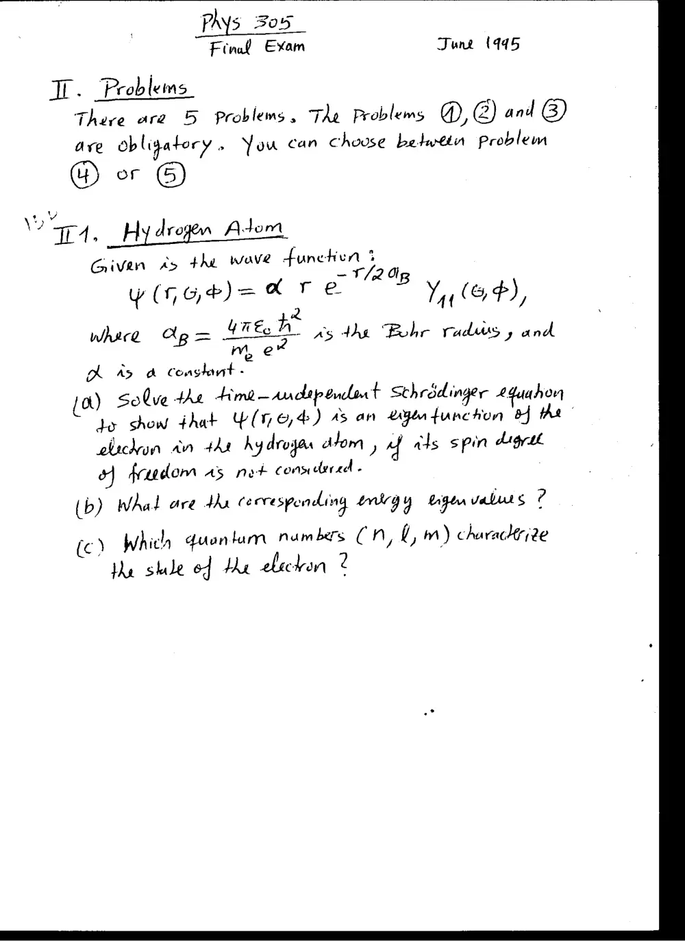 PHYS 305 Final, page 2