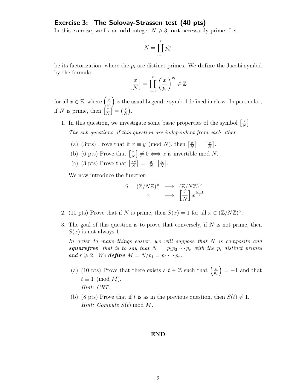 MATH 261 Exam 2, Fall 2018, page 2
