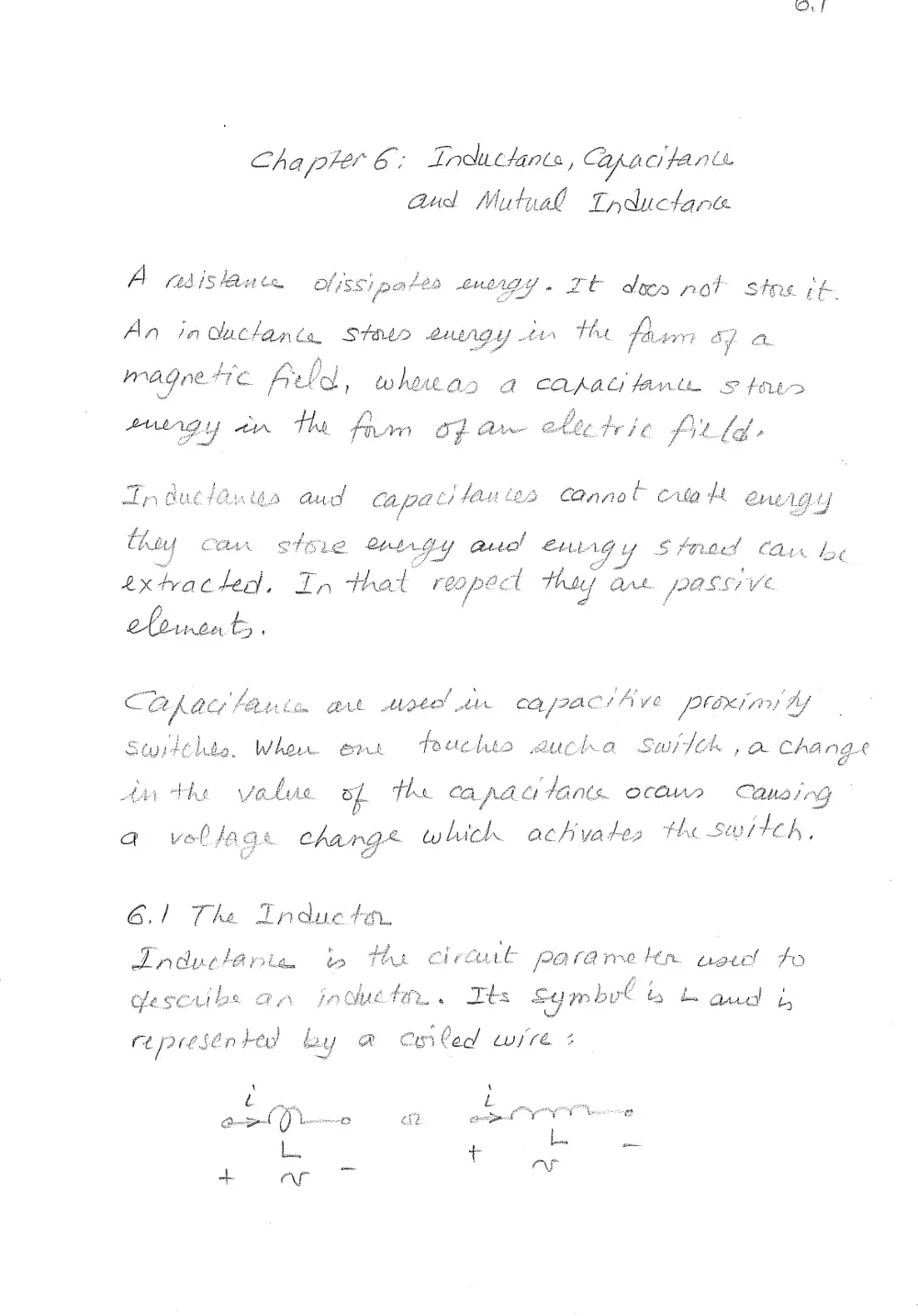 EECE 210 Notes Prof.'s Notes Ch 6, Spring 2014, page 1