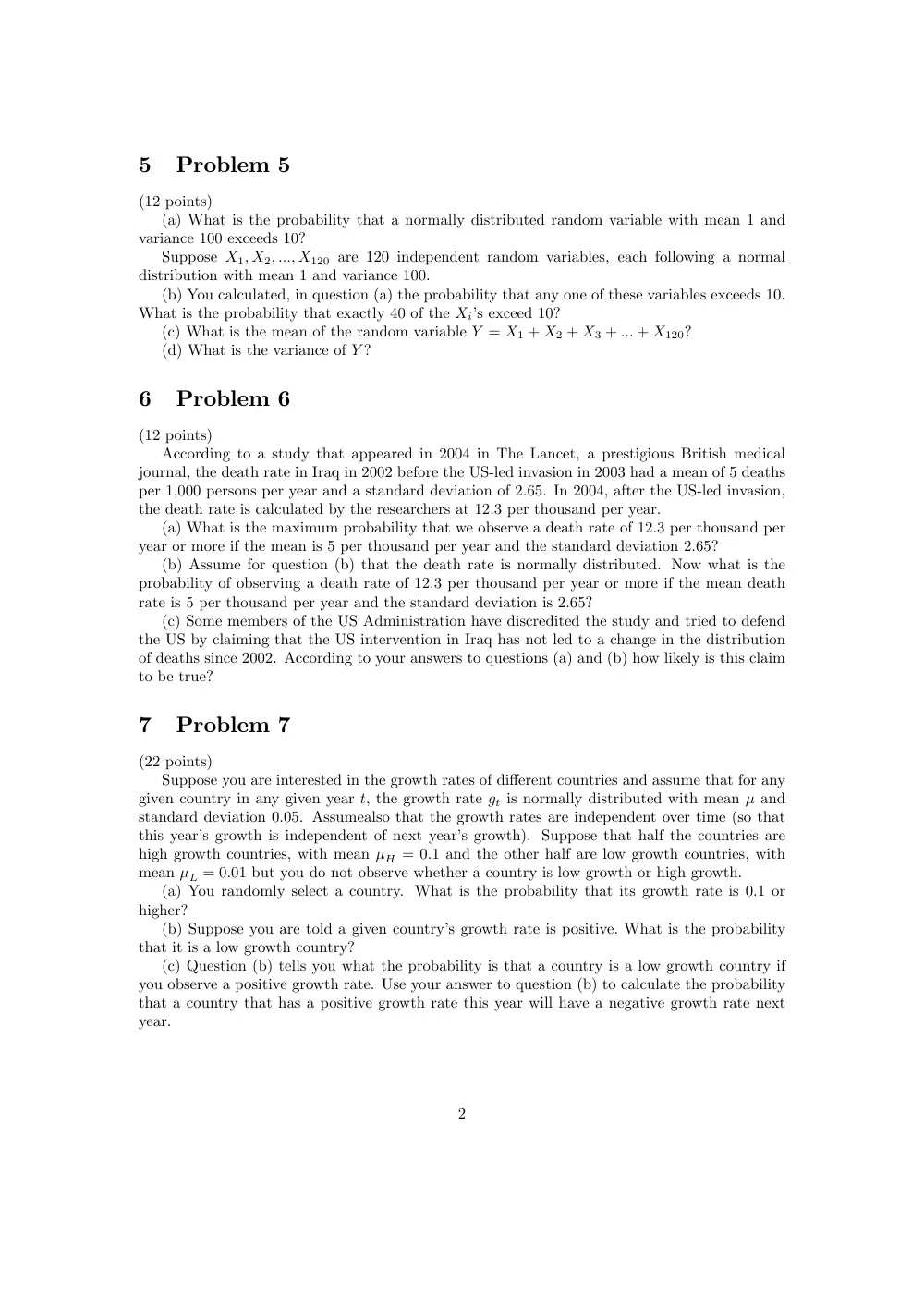 ECON 213 Midterm, Spring 2010, page 2