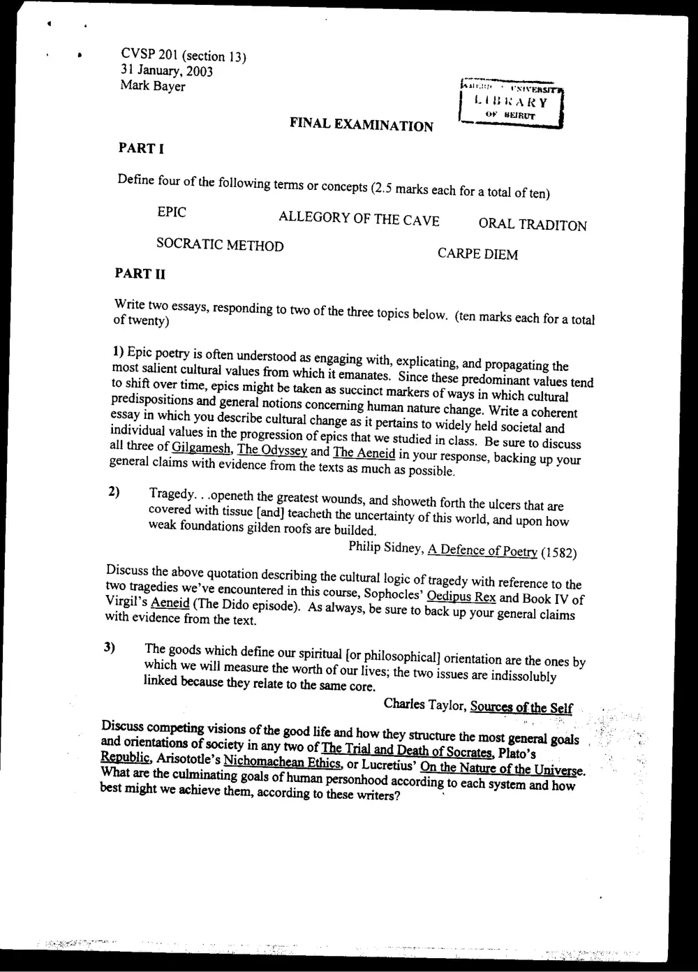CVSP 201 Final, Fall 2002, page 1