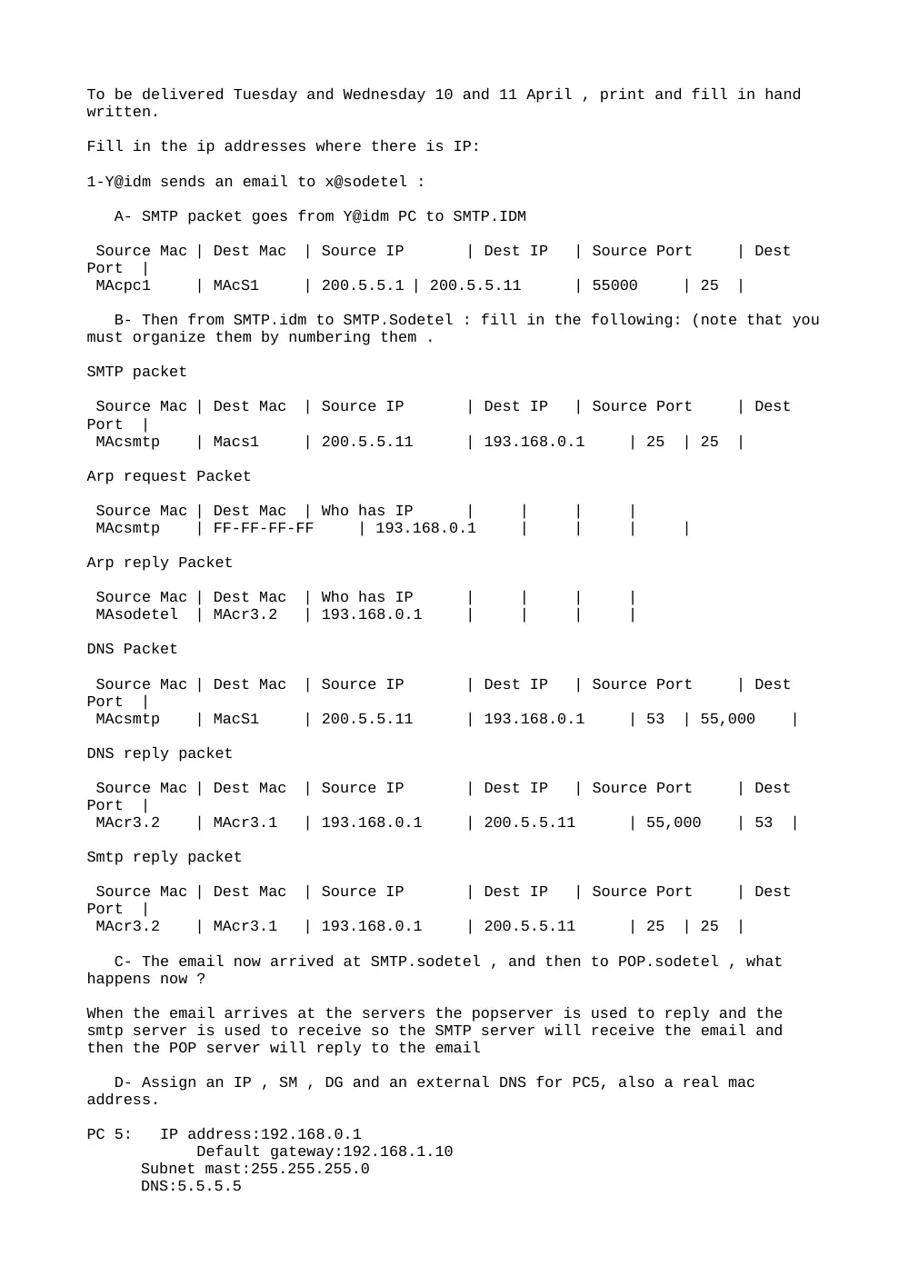 CSI 345 Problems SOlution to Assignement, Fall 2011, page 1