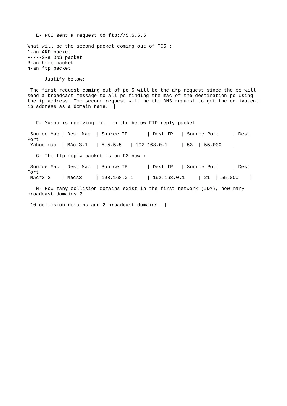 CSI 345 Problems SOlution to Assignement, Fall 2011, page 2