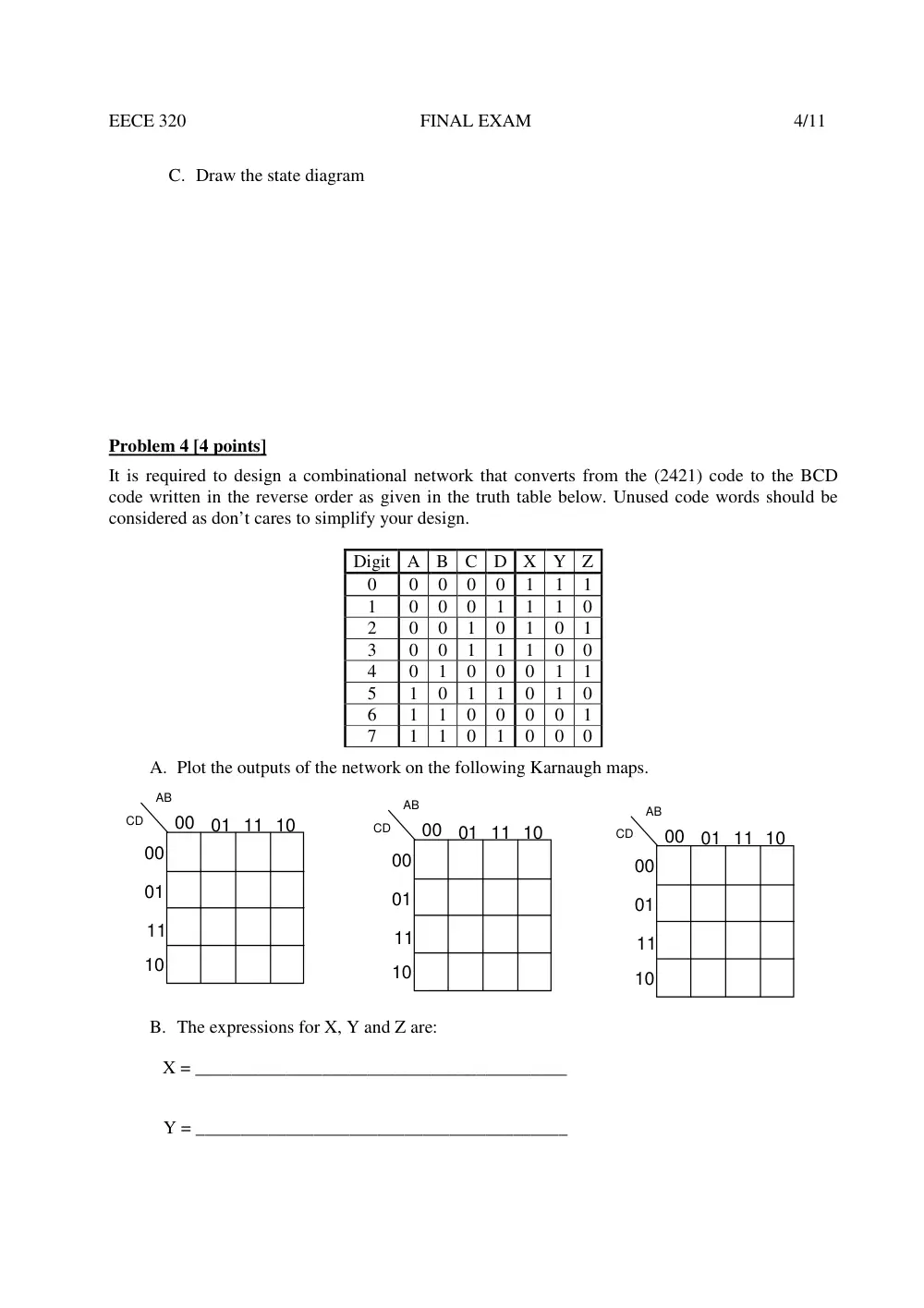 EECE 320 Final, Fall 2011, page 4