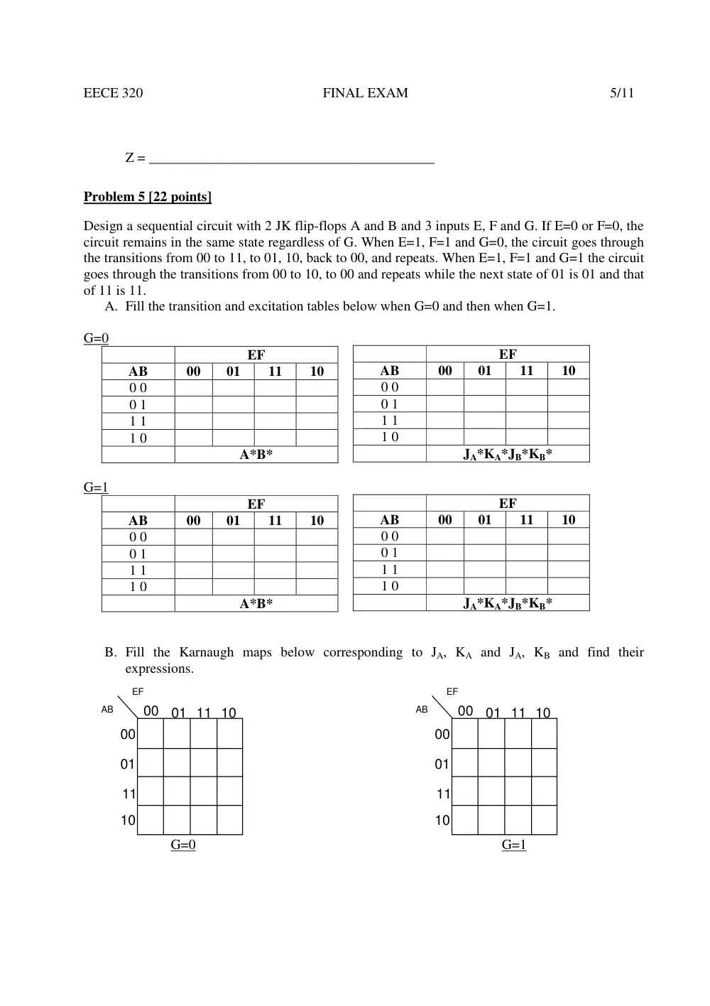 EECE 320 Final, Fall 2011, page 5