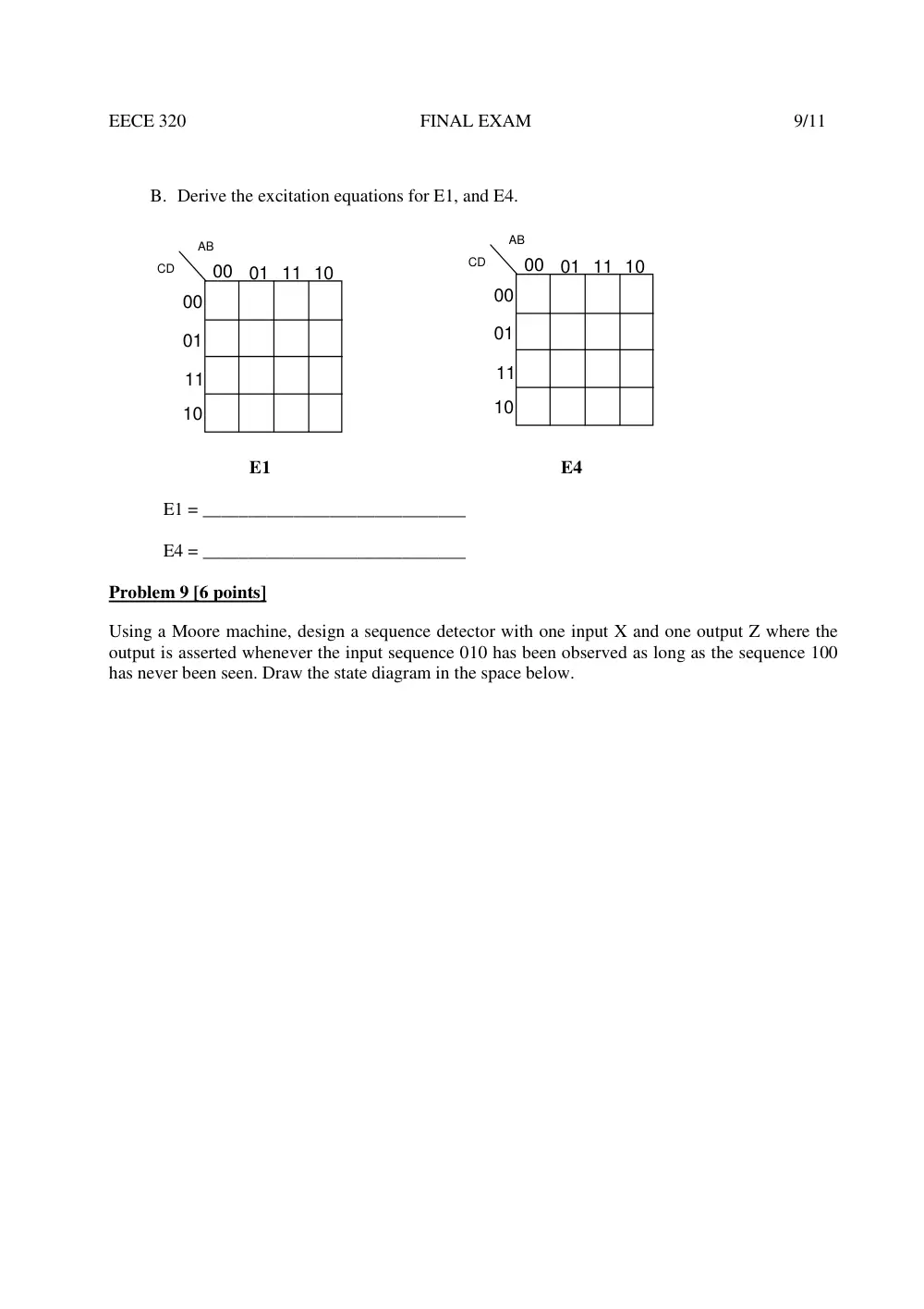 EECE 320 Final, Fall 2011, page 9