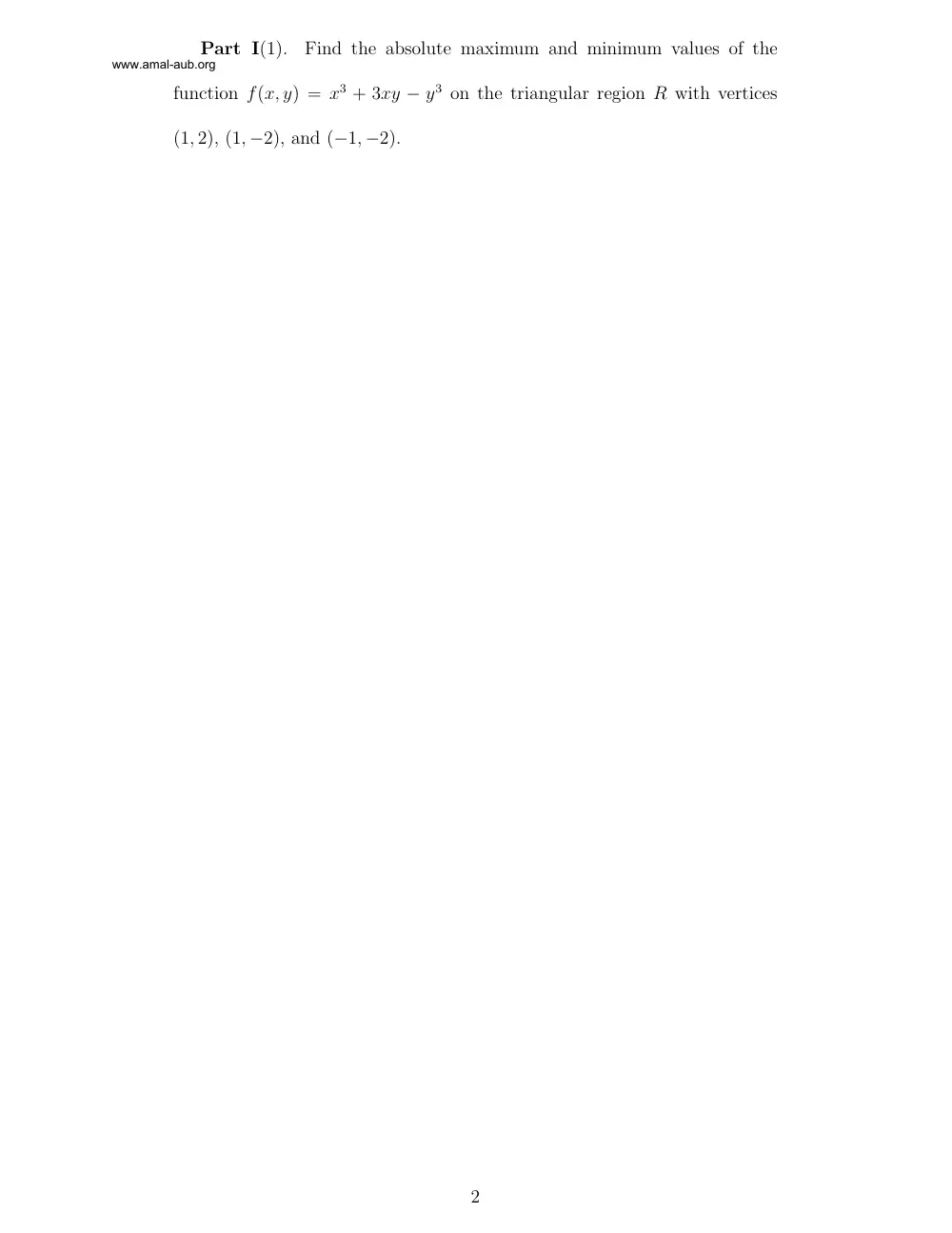 MATH 201 Final, Fall 1998, page 2