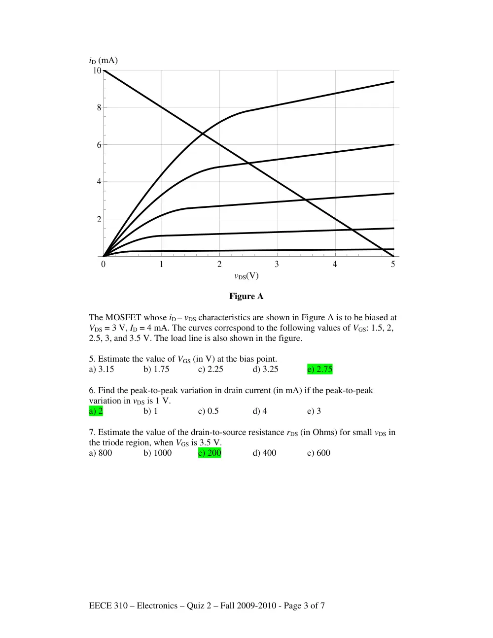 EECE 310 Exam 2, Fall 2009, page 3