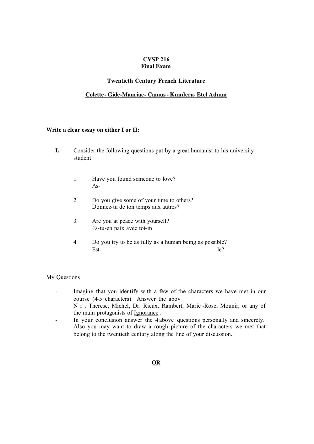 CVSP 216 Final, Fall 2005, page 1