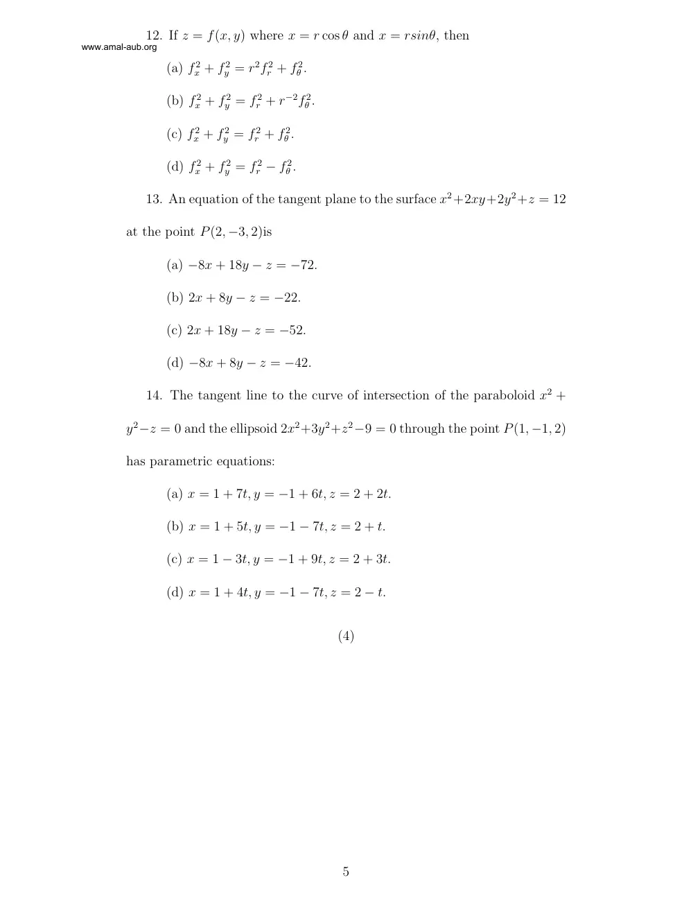 MATH 201 Final, Fall 1996, page 5