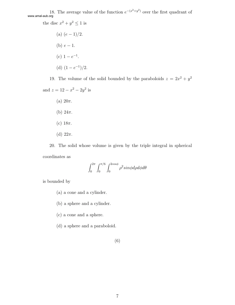 MATH 201 Final, Fall 1996, page 7