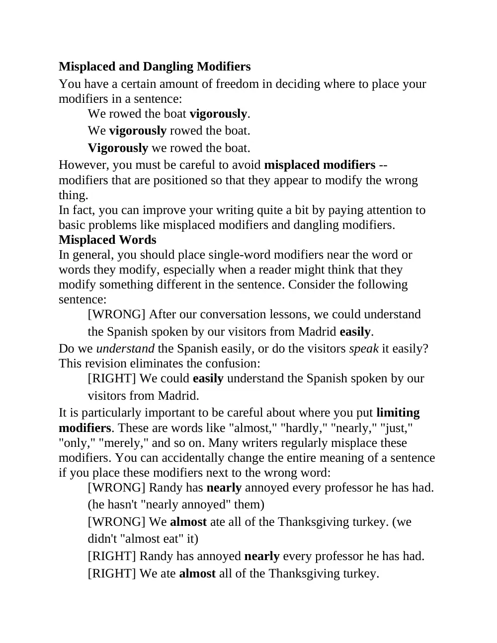 ENG 201 Notes, Fall 2010, page 1