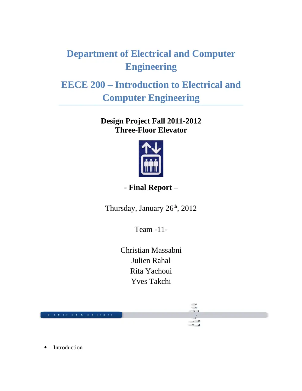 EECE 200 Project Final Report, Fall 2011, page 2