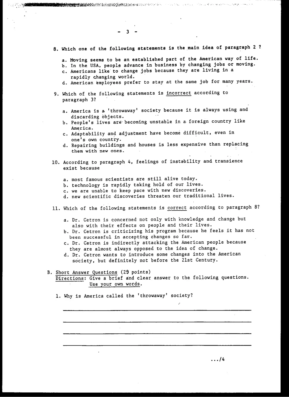 ENG 101 Final, Spring 1999, page 5