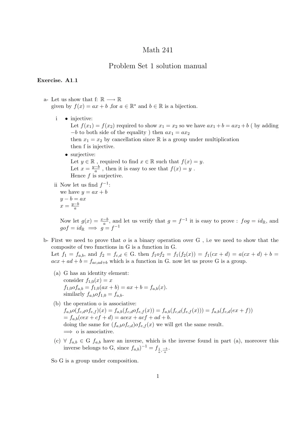 MATH 241 Homework 1, Fall 2011, page 1