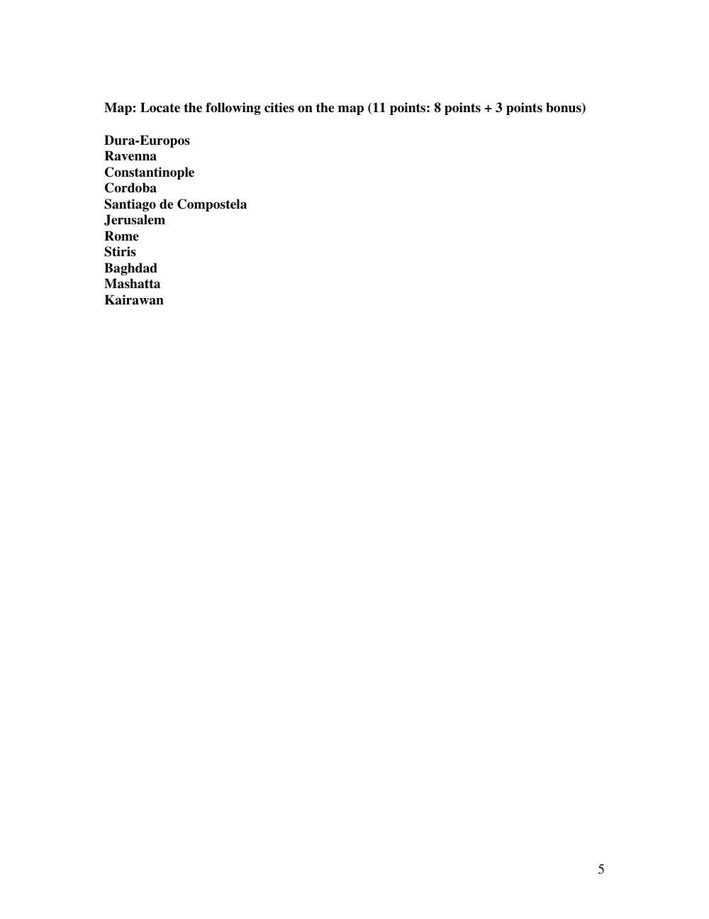 FAAH 150 Final, Fall 2007, page 5