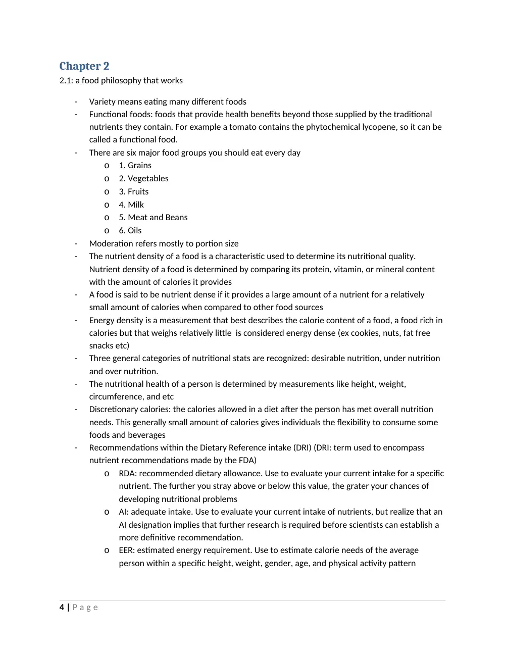 NFSC 220 Notes Midterm Notes, Spring 2013, page 4