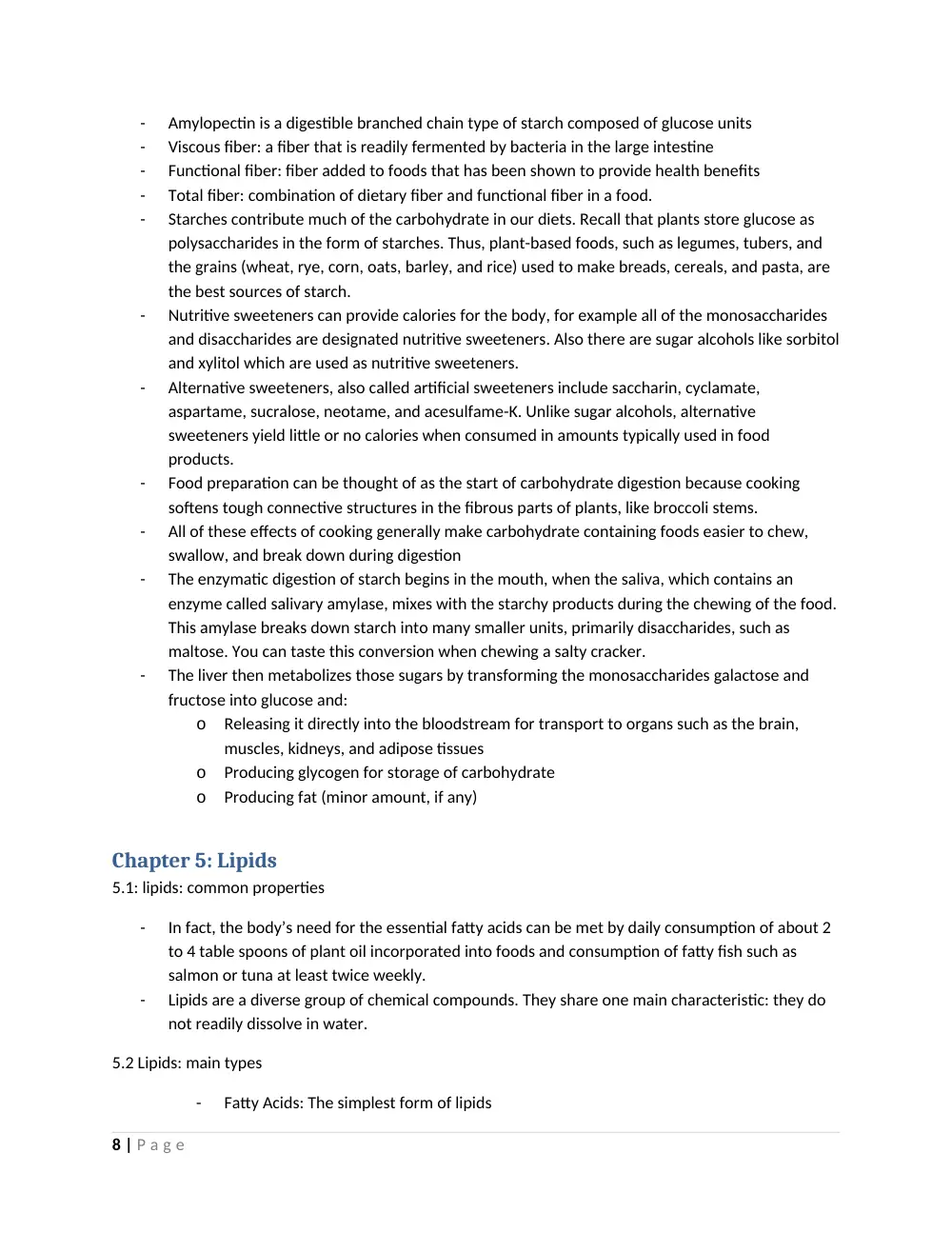 NFSC 220 Notes Midterm Notes, Spring 2013, page 8