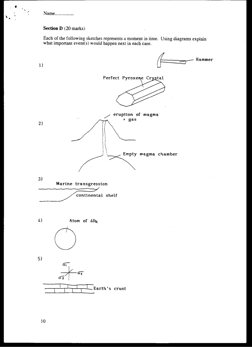 GEOL 201 Final, Fall 1996, page 10