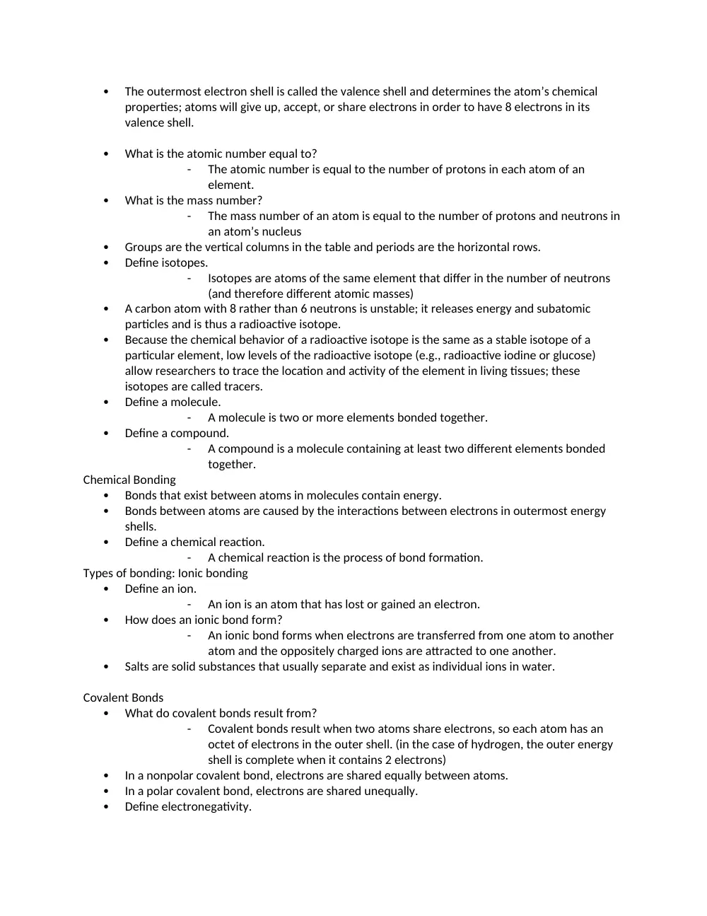 BIO 101 Notes, Spring 2020, page 2