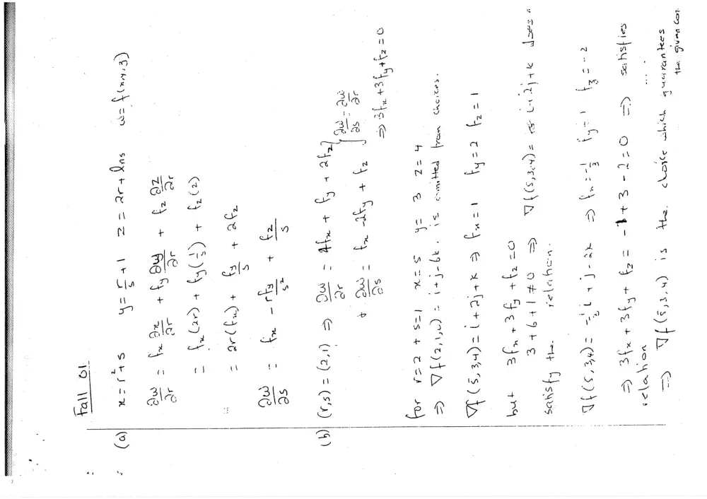 MATH 201 Exam 2 With Solution, Fall 2001, page 3