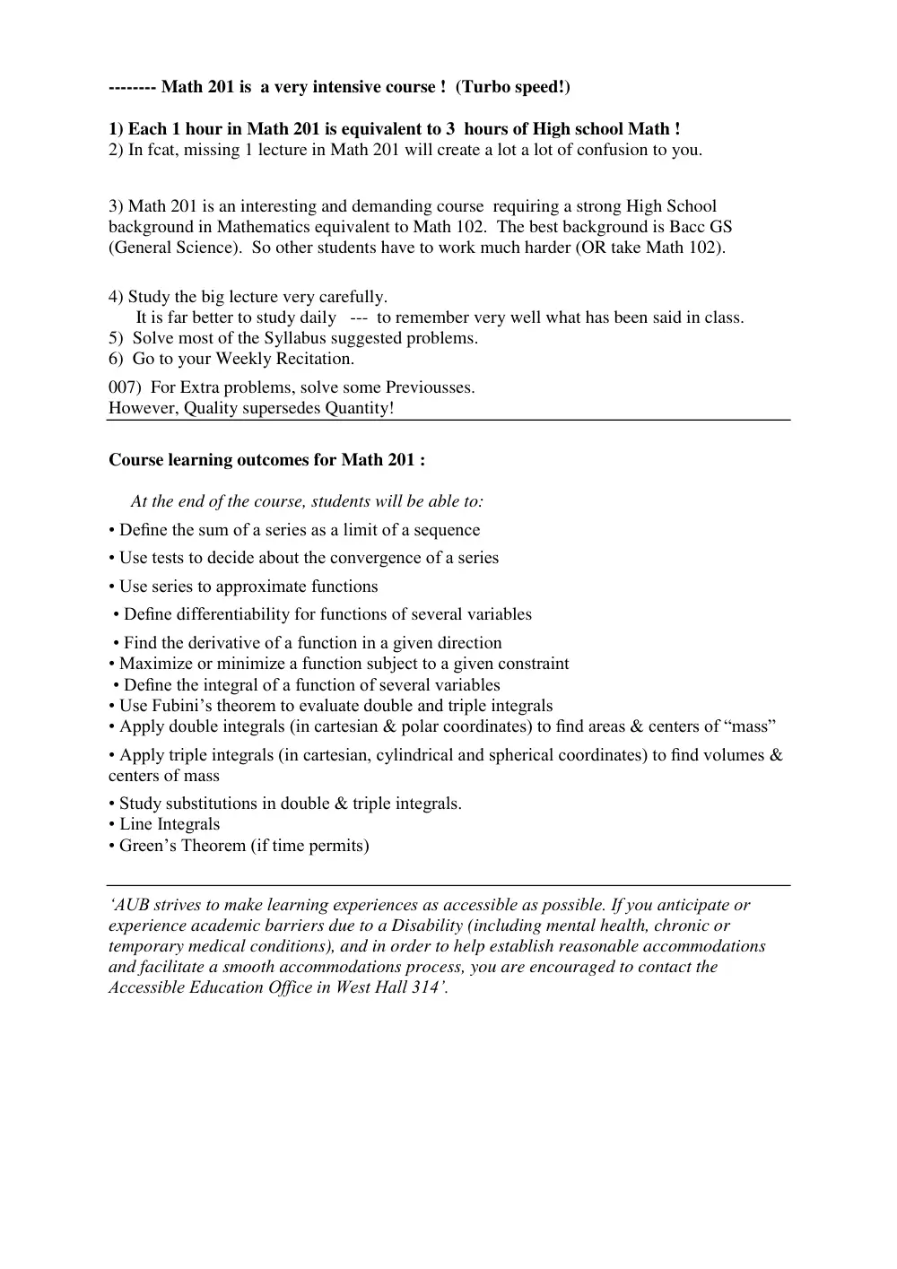 MATH 201 Syllabus, Fall 2016, page 2