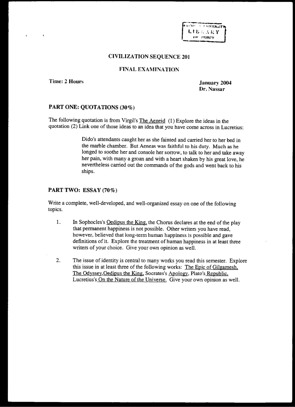 CVSP 201 Final, Fall 2003, page 1