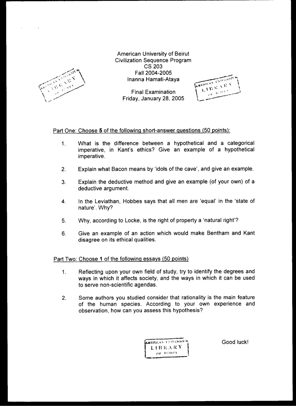 CVSP 203 Final, Fall 2004, page 1