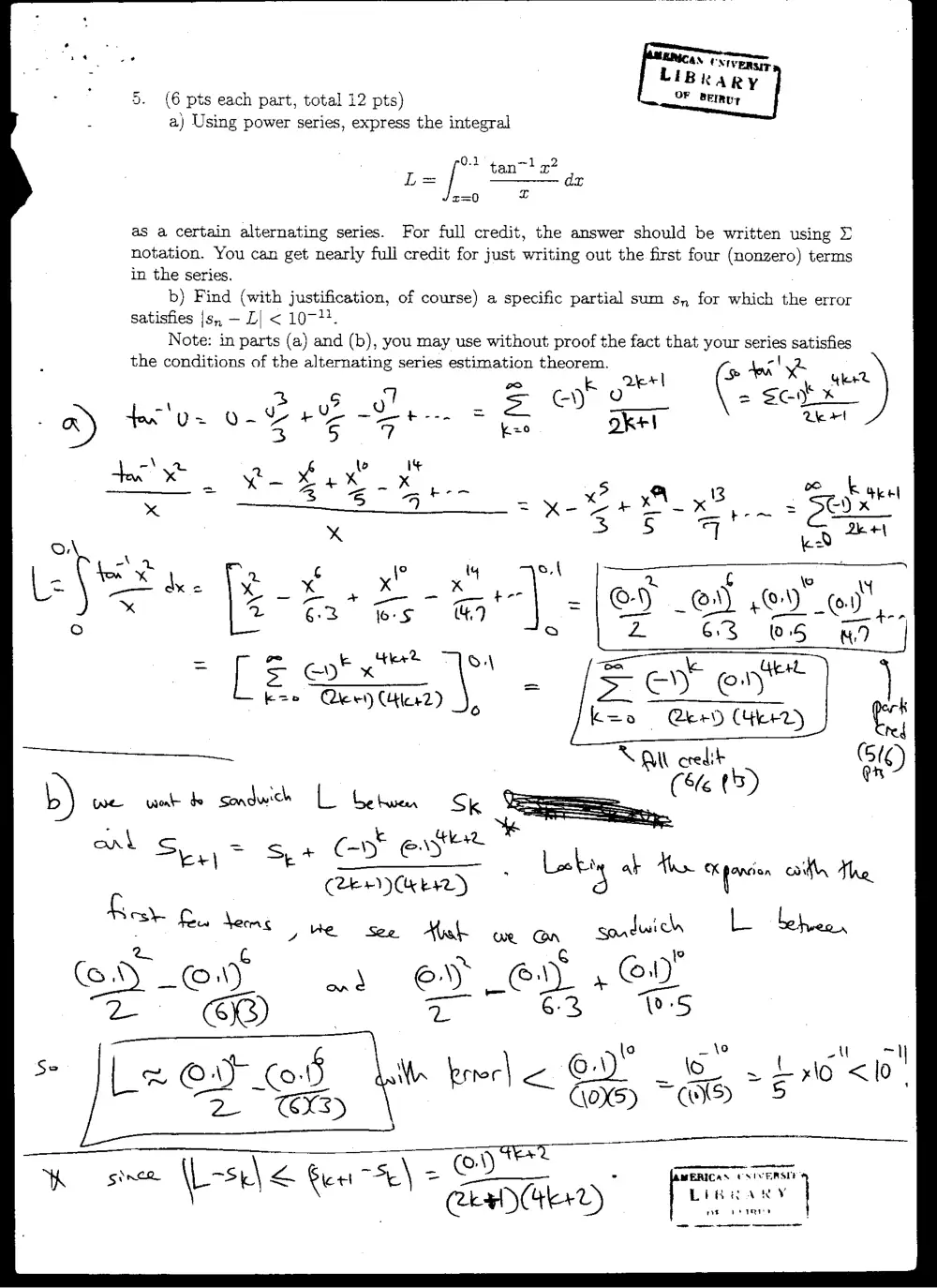 MATH 201 Exam 1, Fall 2004, page 6