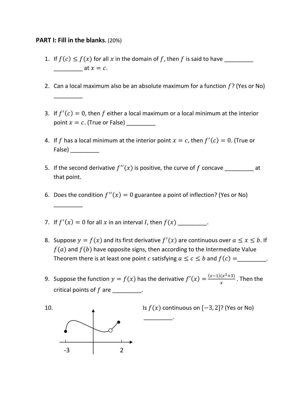 MATH 101 Exam 2, Fall 2010, page 2
