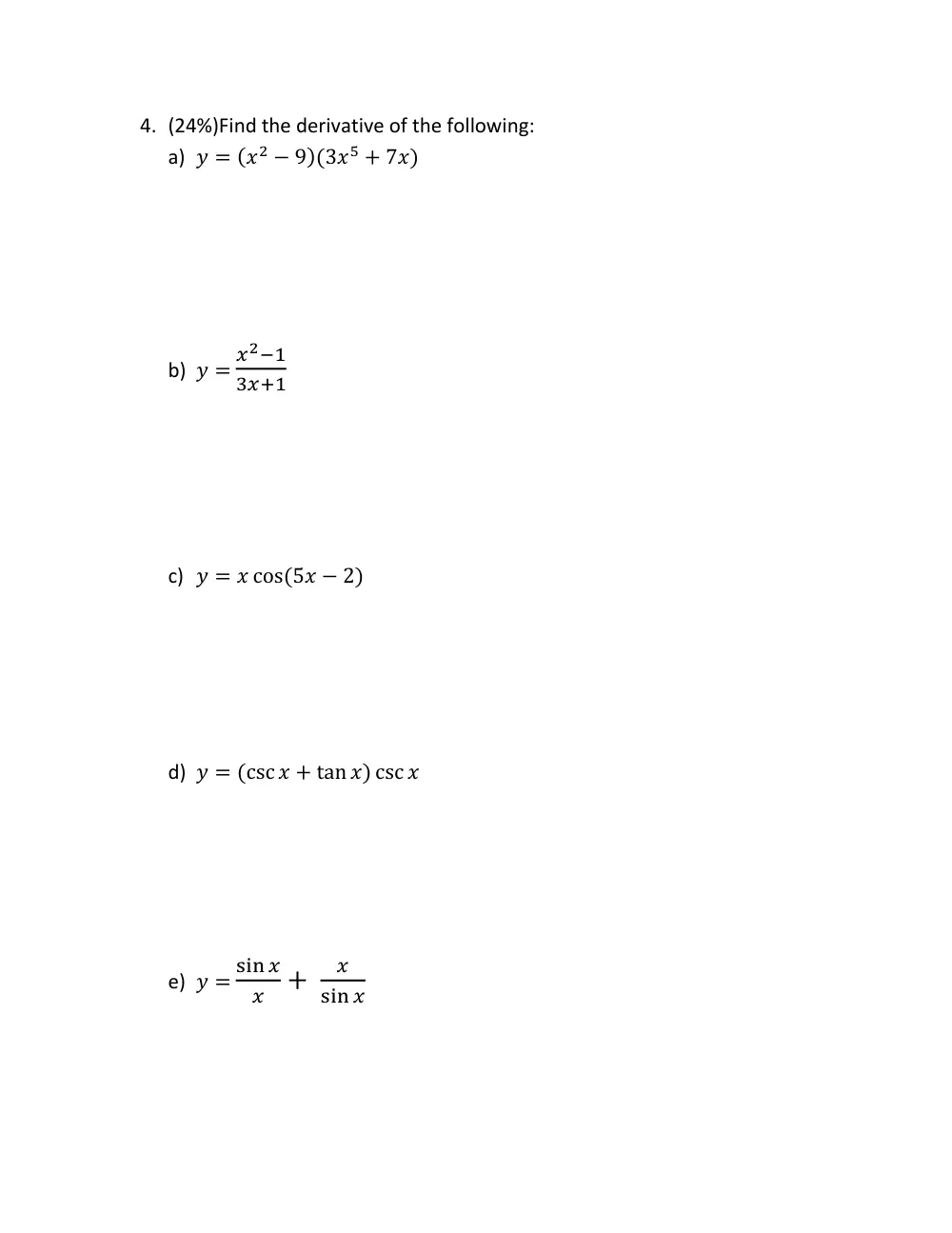 MATH 101 Exam 2, Fall 2010, page 6