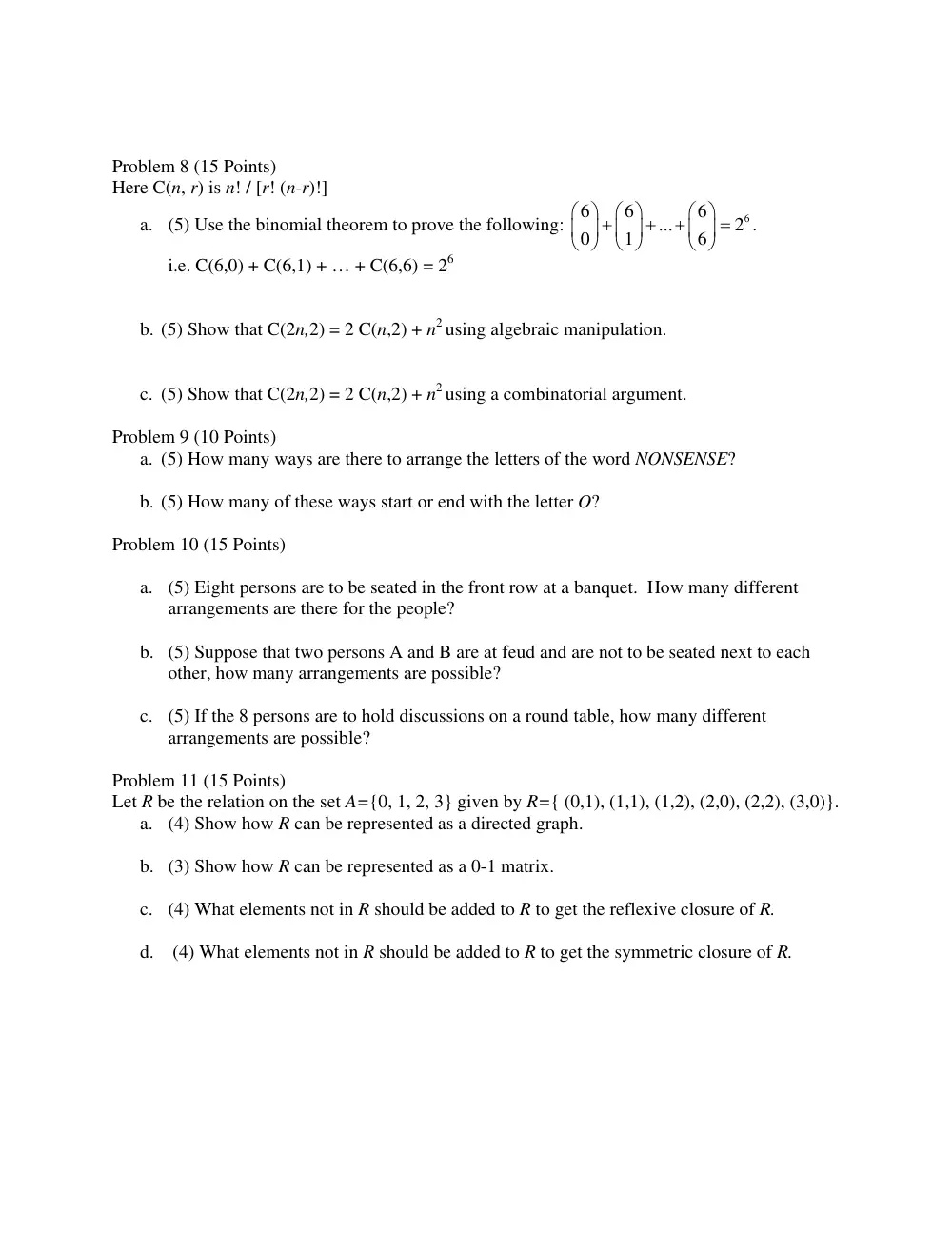 CMPS 211 Final Sample, Fall 2010, page 3